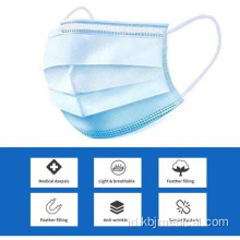 Masker wajah sekali pakai 3ply berkualitas tinggi